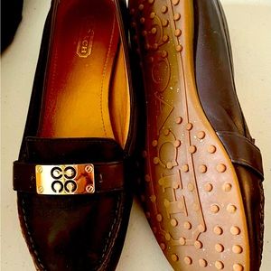 Coach Chestnut Farrera Soft Leather Driving Loafers with box- size 8